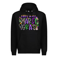 Black little miss mardi gras Premium Hoodie - RacoonDesign