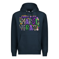 Navy little miss mardi gras Premium Hoodie - RacoonDesign
