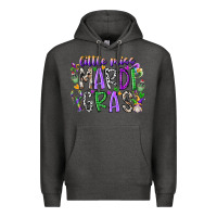 Charcoal Heather little miss mardi gras Premium Hoodie - RacoonDesign