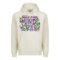 Oatmeal Heather little miss mardi gras Premium Hoodie - RacoonDesign