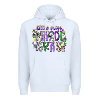 White little miss mardi gras Premium Hoodie - RacoonDesign