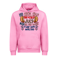 Fuchsia Pink you look like the 4th of july makes me want a hot dog weal bad Urban Hoodie - CowhideDigitalArt