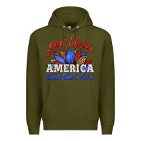 Army Green god bless america land that i love Premium Hoodie - HRA Design Shop