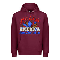 Burgundy god bless america land that i love Premium Hoodie - HRA Design Shop