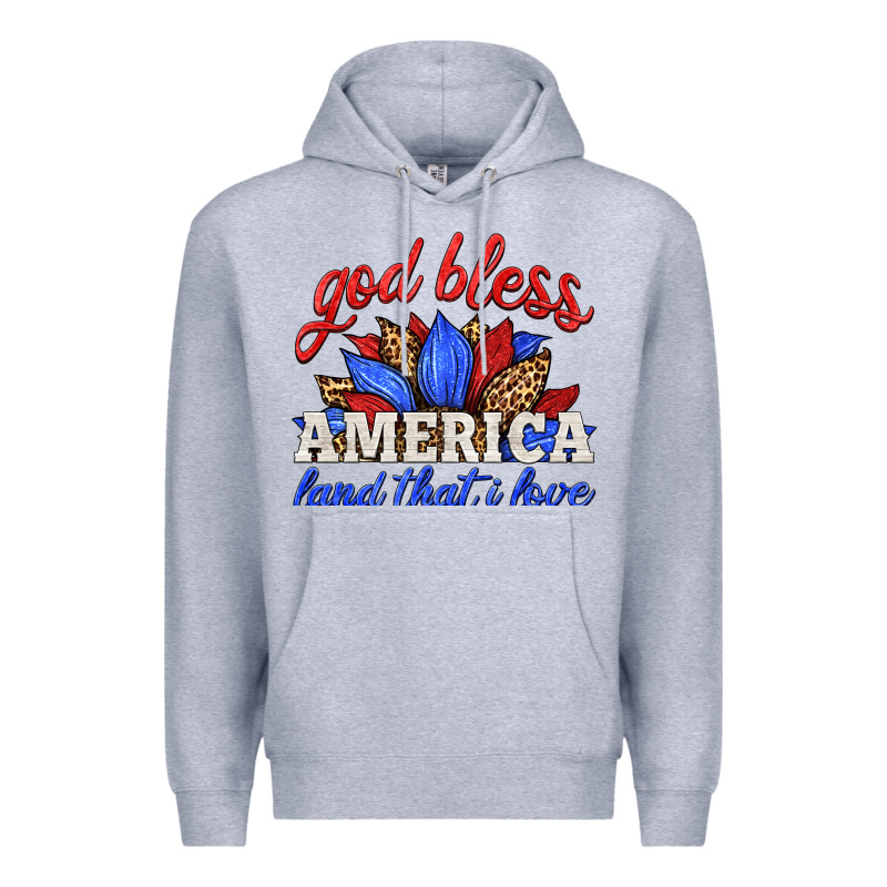 God Bless America Land That I Love Premium Hoodie by HRA Design Shop | Teevron