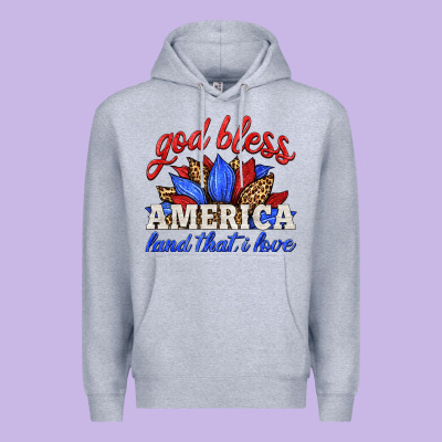 God Bless America Land That I Love Premium Hoodie Designed By Hra Design Shop