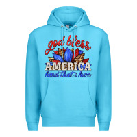 Ocean Blue god bless america land that i love Premium Hoodie - HRA Design Shop