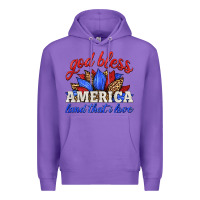 Purple god bless america land that i love Premium Hoodie - HRA Design Shop