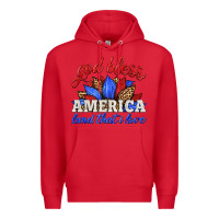 Red god bless america land that i love Premium Hoodie - HRA Design Shop