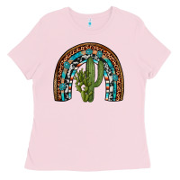 Bubblegum Pink revize cactus gemstone rainbow Ladies Tee - Artiststas