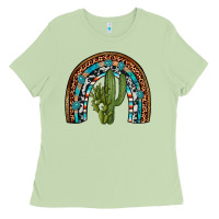 Revize Cactus Gemstone Rainbow Ladies Tee | Teevron
