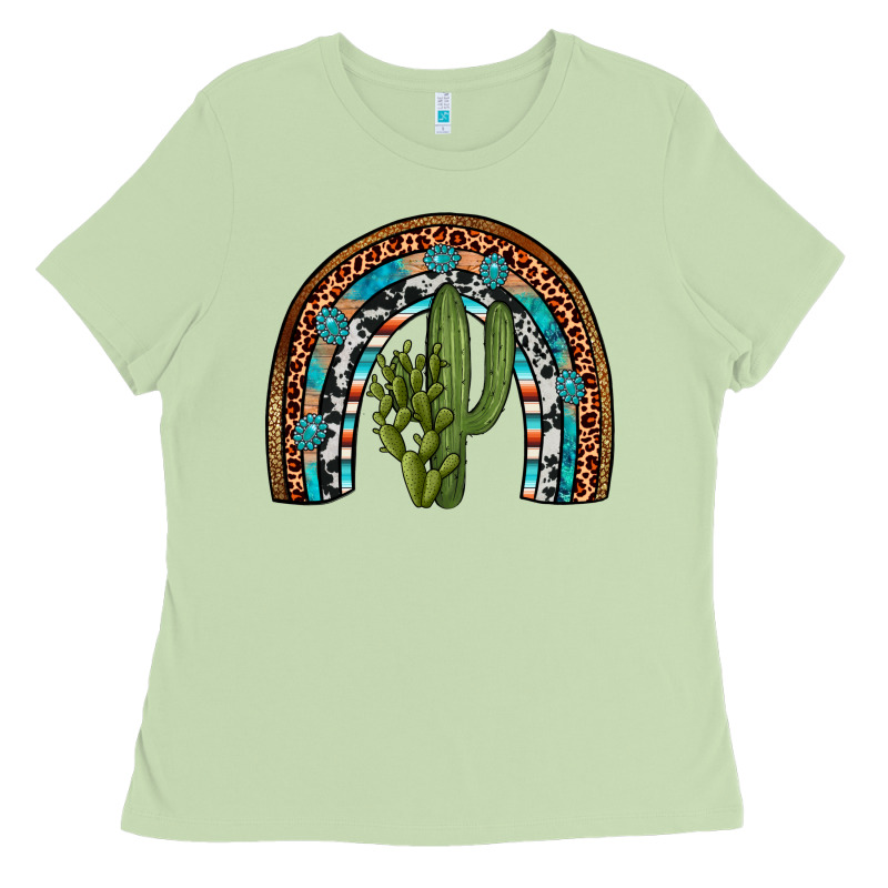 Revize Cactus Gemstone Rainbow Ladies Tee by Artiststas | Teevron