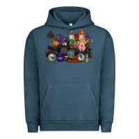 Pigment Midnight Navy halloween farm animals truck Urban Hoodie - RacoonDesign
