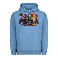Pigment Pebble Blue halloween farm animals truck Urban Hoodie - RacoonDesign