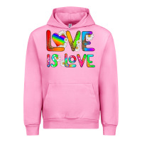 Fuchsia Pink love is love Urban Hoodie - HRA Design Shop