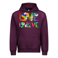 Mauve Wine love is love Urban Hoodie - HRA Design Shop