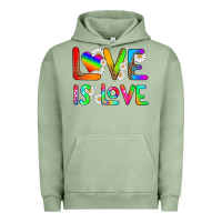 Pigment Oil Green love is love Urban Hoodie - HRA Design Shop
