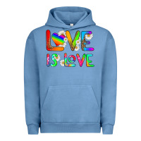 Pigment Pebble Blue love is love Urban Hoodie - HRA Design Shop