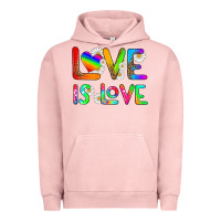 Pigment Salmon love is love Urban Hoodie - HRA Design Shop