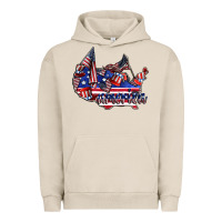 Pigment French Oak america Urban Hoodie - CowhideDigitalArt