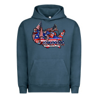 Pigment Midnight Navy america Urban Hoodie - CowhideDigitalArt