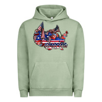 Pigment Oil Green america Urban Hoodie - CowhideDigitalArt