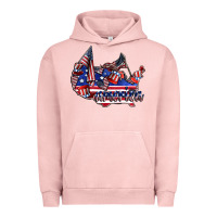 Pigment Salmon america Urban Hoodie - CowhideDigitalArt