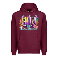 Burgundy louisiana easter dady Premium Hoodie - RacoonDesign