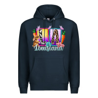 Navy louisiana easter dady Premium Hoodie - RacoonDesign