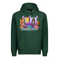 Sports Green louisiana easter dady Premium Hoodie - RacoonDesign