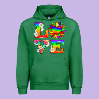 Love And Sunflower Urban Hoodie Designed By Hra Design Shop