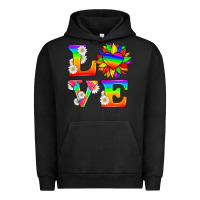Pigment Black love and sunflower Urban Hoodie - HRA Design Shop