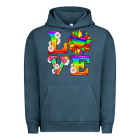 Pigment Midnight Navy love and sunflower Urban Hoodie - HRA Design Shop