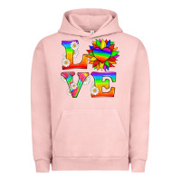 Pigment Salmon love and sunflower Urban Hoodie - HRA Design Shop