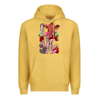 Antique Gold love cow valentine Premium Hoodie - RacoonDesign