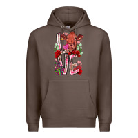 Coffee love cow valentine Premium Hoodie - RacoonDesign