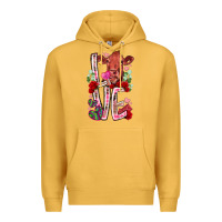 Mustard love cow valentine Premium Hoodie - RacoonDesign
