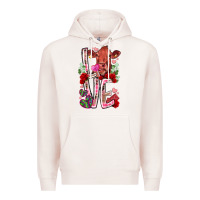 Pale Pink love cow valentine Premium Hoodie - RacoonDesign