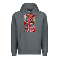 Rock love cow valentine Premium Hoodie - RacoonDesign