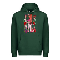 Sports Green love cow valentine Premium Hoodie - RacoonDesign