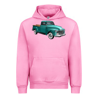Fuchsia Pink western truck right 34 view Urban Hoodie - FaDigitalArtStudio