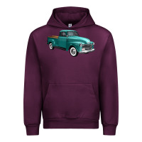Mauve Wine western truck right 34 view Urban Hoodie - FaDigitalArtStudio