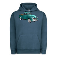 Pigment Midnight Navy western truck right 34 view Urban Hoodie - FaDigitalArtStudio