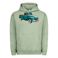 Pigment Oil Green western truck right 34 view Urban Hoodie - FaDigitalArtStudio