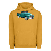 Pigment Peanut Butter western truck right 34 view Urban Hoodie - FaDigitalArtStudio
