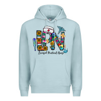 Blue Mist lpn licensed practial nurse Premium Hoodie - CowhideDigitalArt