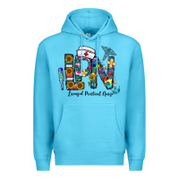 Ocean Blue lpn licensed practial nurse Premium Hoodie - CowhideDigitalArt
