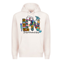 Pale Pink lpn licensed practial nurse Premium Hoodie - CowhideDigitalArt