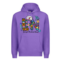 Purple lpn licensed practial nurse Premium Hoodie - CowhideDigitalArt