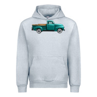 Heather Grey western truck right side view Urban Hoodie - FaDigitalArtStudio